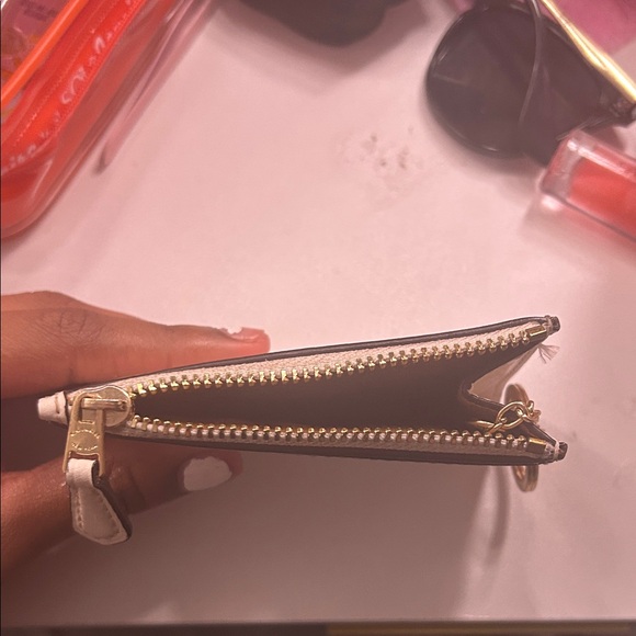 Coach Cream Card Holder with Lipstick Motif - Picture 3 of 3